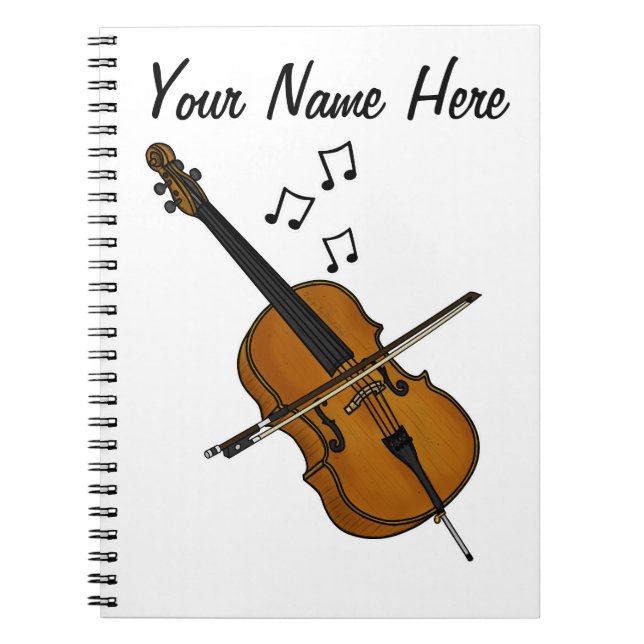 Cello Cellist Musician Music Teacher Custom Notebook (Front)
