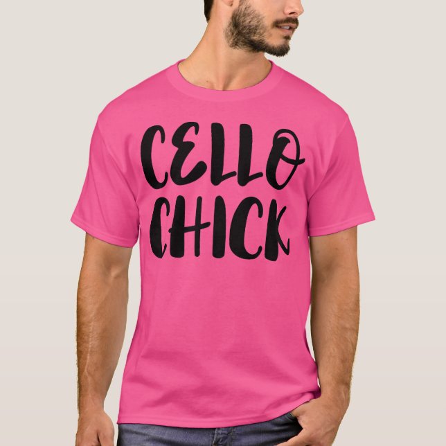 Cello Chick - Musician Music Orchestra Jazz Cellis T-Shirt (Front)