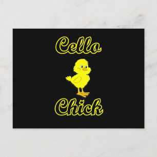 Cello Chick Postcard