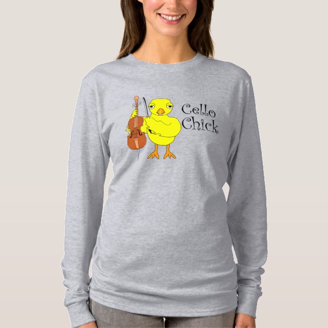 Cello Chick Text T-Shirt (Front)