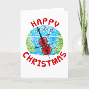 Cello Christmas Card Cellist String Musician