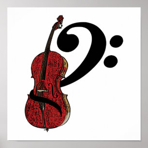 Cello Clef Poster