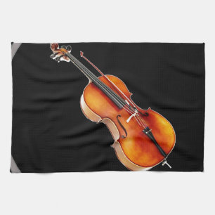 "Cello" design gifts and products Tea Towel
