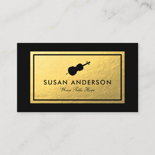 Cello - Faux Gold Foil Business Card (Front)