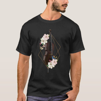 Cello Flower Cellist Musical Instrument Classical  T-Shirt