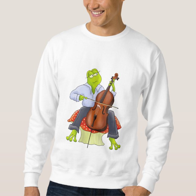 Cello Frog Unisex Adult Sweatshirt (Front)
