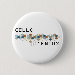 Cello Genius 6 Cm Round Badge
