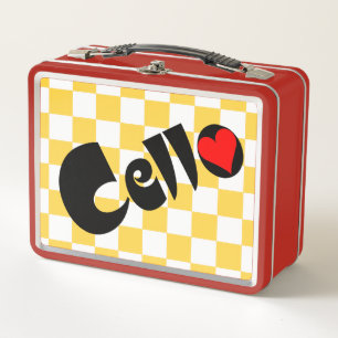 Cello Heart Metal Lunch Box