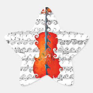 Cello & I Rock!_ Star Sticker