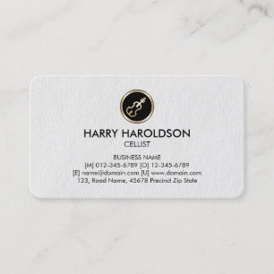 Cello Icon Cellist Premium Business Card