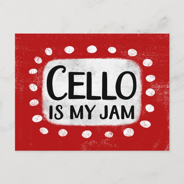 Cello Is My Jam Postcard (Front)