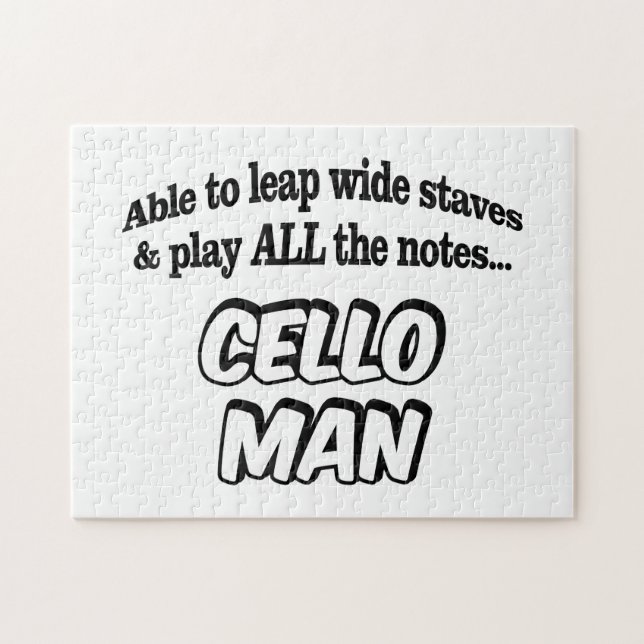 Cello Man - Music Superhero Jigsaw Puzzle (Horizontal)