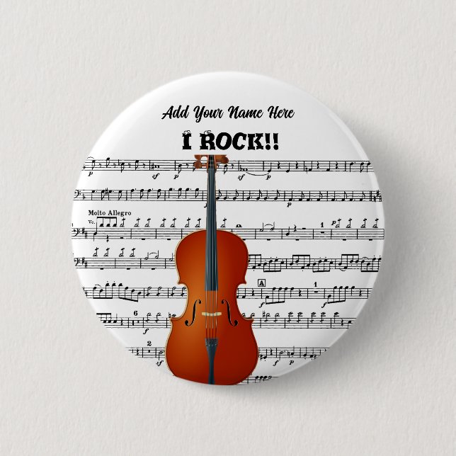 Cello & Me_ 6 Cm Round Badge (Front)
