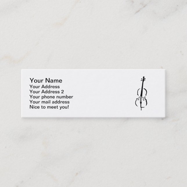 Cello Mini Business Card (Front)