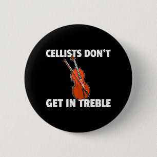 Cello Music Cellist Or Cello Player 6 Cm Round Badge