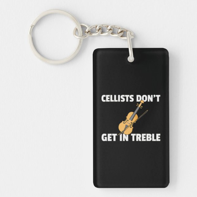 Cello Music Cellist Or Cello Player Key Ring (Front)