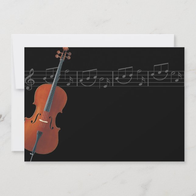 Cello - Music Invitation (Front)