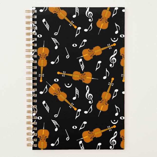 Cello Music Note Pattern Planner (Front)