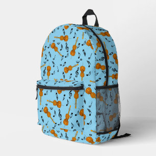 Cello Music Note Pattern Printed Backpack