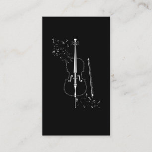 Cello Music Notes Instrument Cellist Business Card