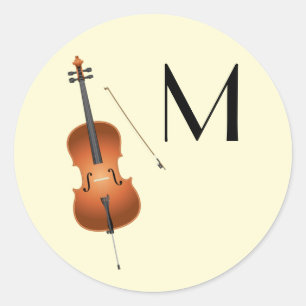 Cello Musician Music Teacher String Orchestra Classic Round Sticker