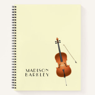 Cello Musician Music Teacher String Orchestra Notebook