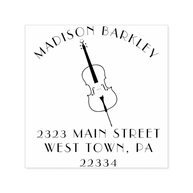 Cello Musician Music Teacher String Orchestra Self-inking Stamp (Design)