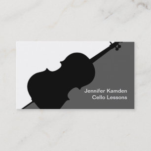 Cello Musician Teacher Player Cellist Music Business Card