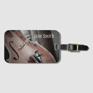Cello name brass instrument case luggage tag