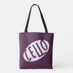 Cello Oval Rough Text Tote Bag