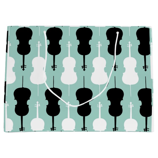 Cello Pattern Large Gift Bag (Front)