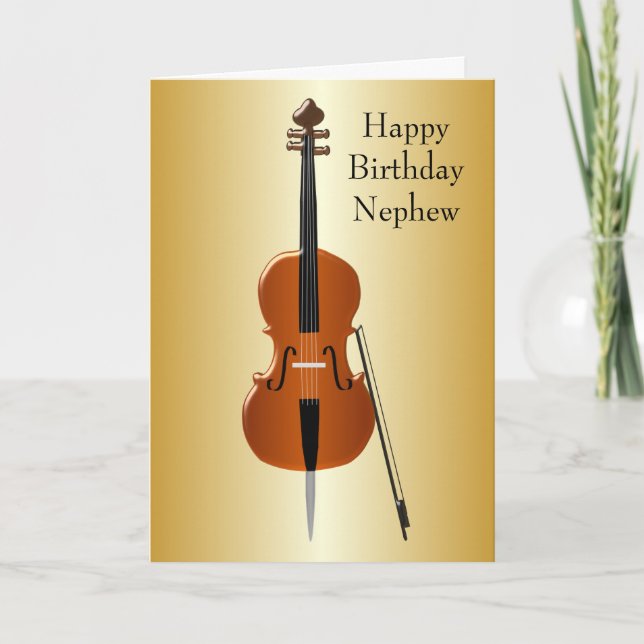 Cello Personalised Nephew Birthday Card (Front)