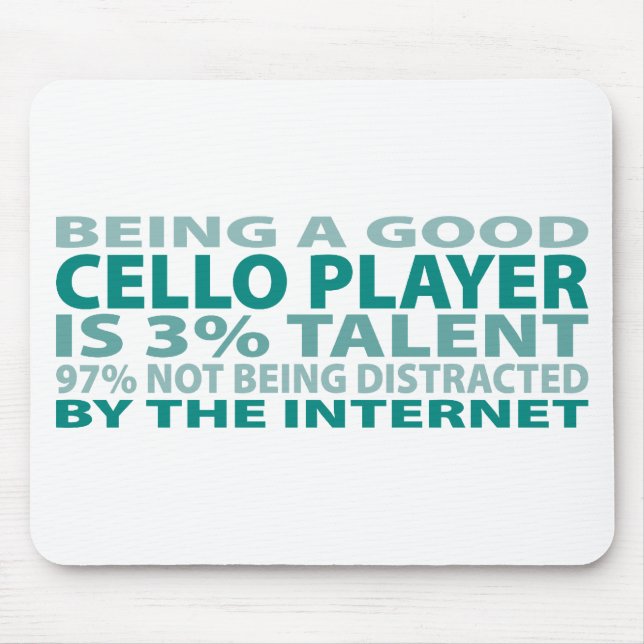 Cello Player 3% Talent Mouse Pad (Front)