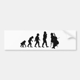 Cello Player Bumper Sticker
