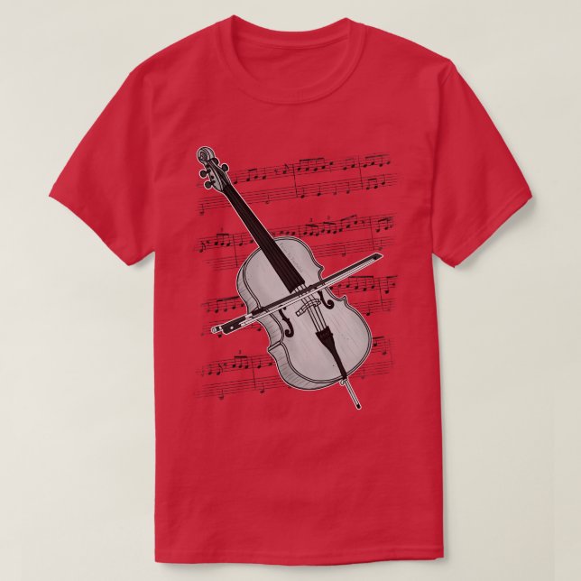 Cello Player Cellist String Musician T-Shirt (Design Front)