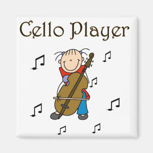 Cello Player Magnet