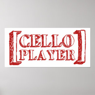 Cello Player Poster