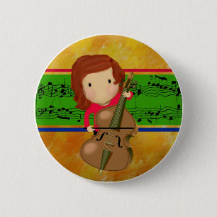Cello Practice 6 Cm Round Badge