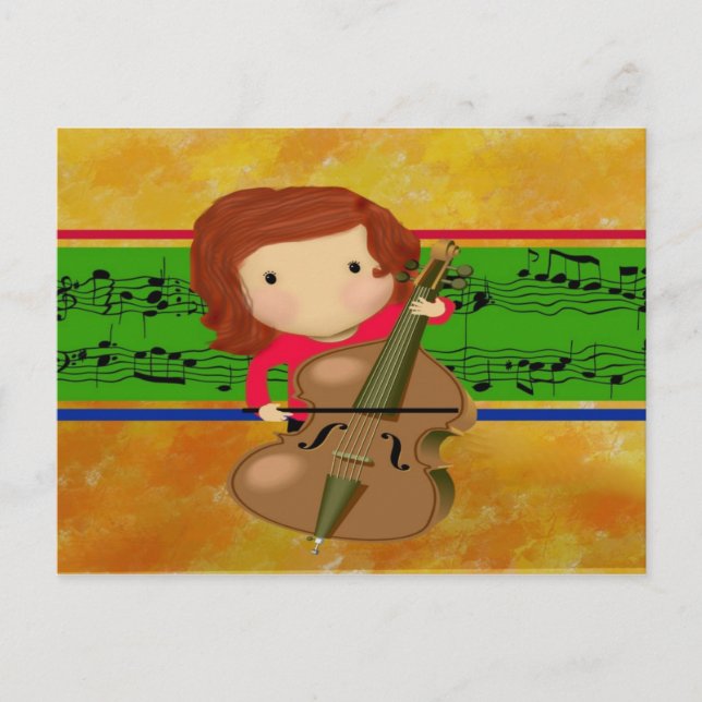 Cello Practice Postcard (Front)