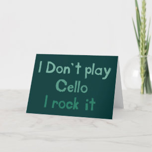Cello Rock It Greeting Card