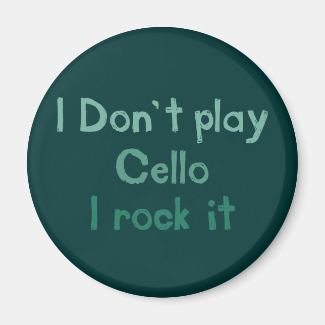 Cello Rock It Magnet (Front)