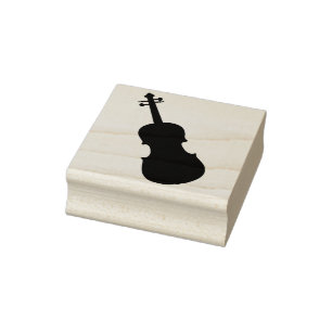 cello silhouette art stamp