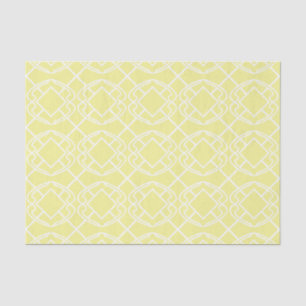 Cello Soft Butter Yellow Trellis Design Tissue Paper