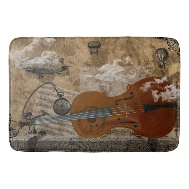 Cello Steampunk Suite Bath Mat (Front)