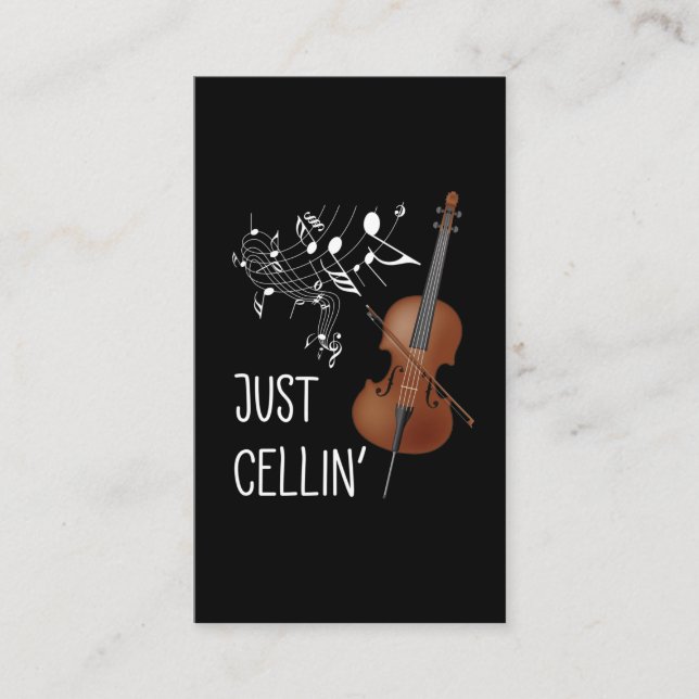 Cello String Instrument Cellist Humor violoncello Business Card (Front)