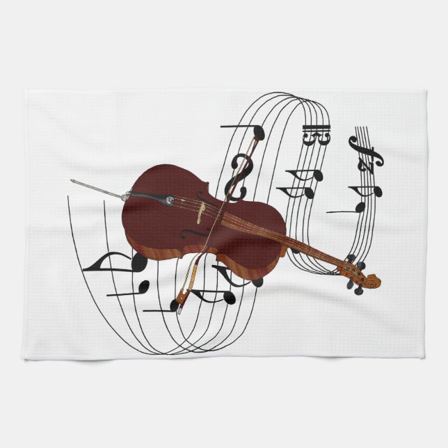 Cello Tea Towel (Horizontal)