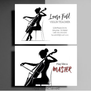 Cello Teacher Business Card