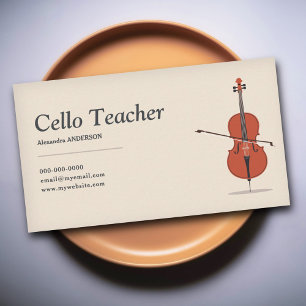 Cello Teacher Business Card