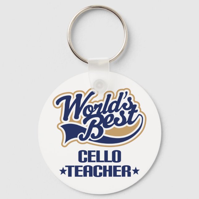 Cello Teacher Gift Key Ring (Front)