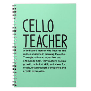 Cello teacher notebook